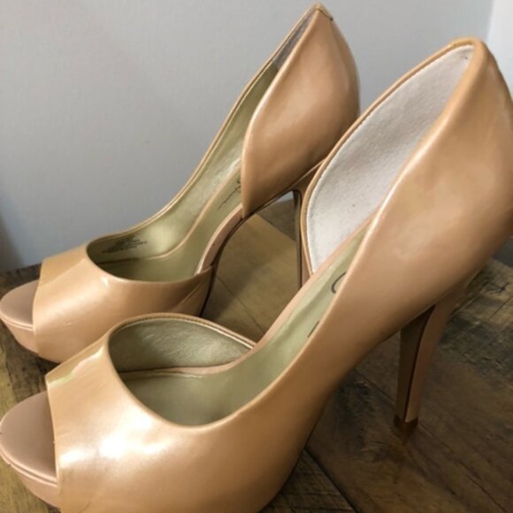 4-inch Platform Heel Open Toe Powder by JS Size 8.5M - Just Add Party Dress - Picture 10 of 15